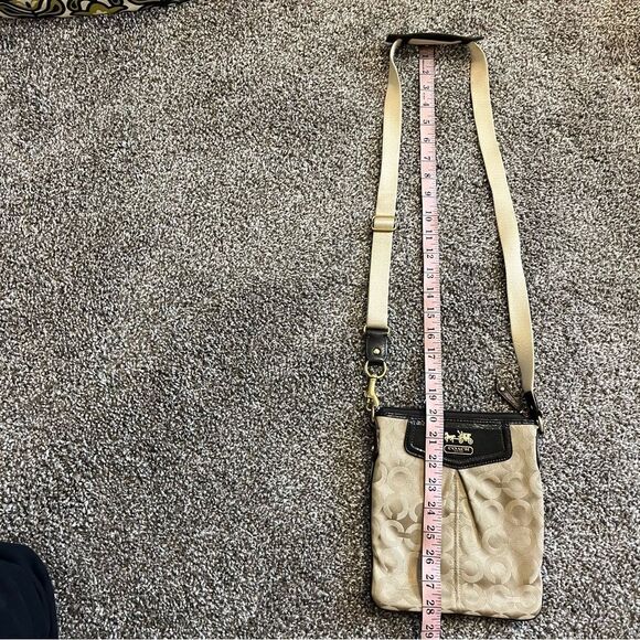 COACH Madison Dotted Op Art Swingpack Brown and Tan Crossbody - Picture 14 of 14